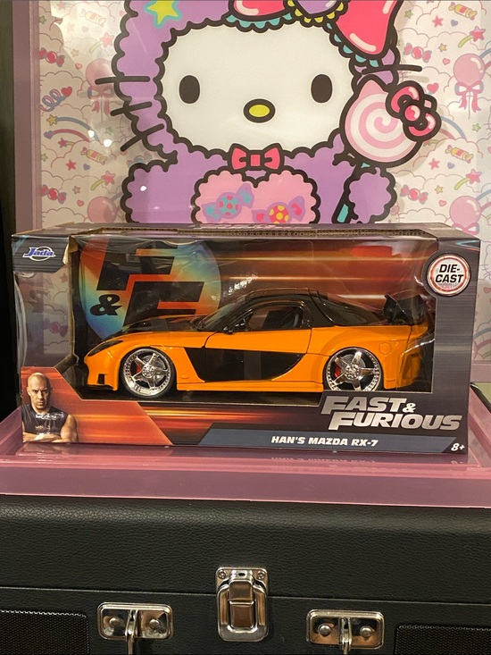 Jada Other - NIB 1:24 Fast & Furious Han's Mazda RX-7 Die-Cast Car 🧡🖤